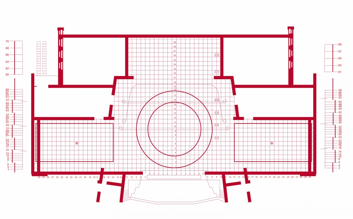 Схема зала музыкального театра омск